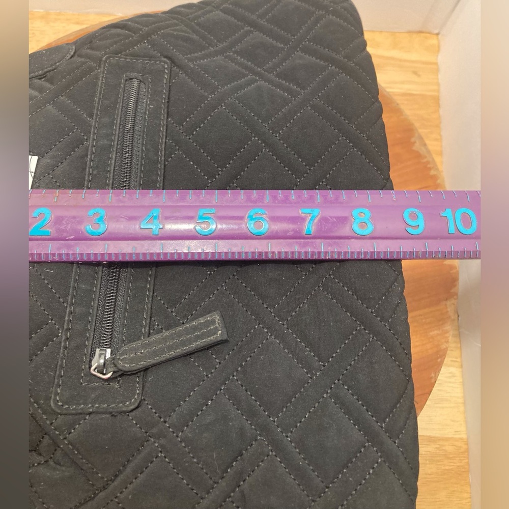 Vera Bradley Black Microfiber Multi Section Bag - image 7